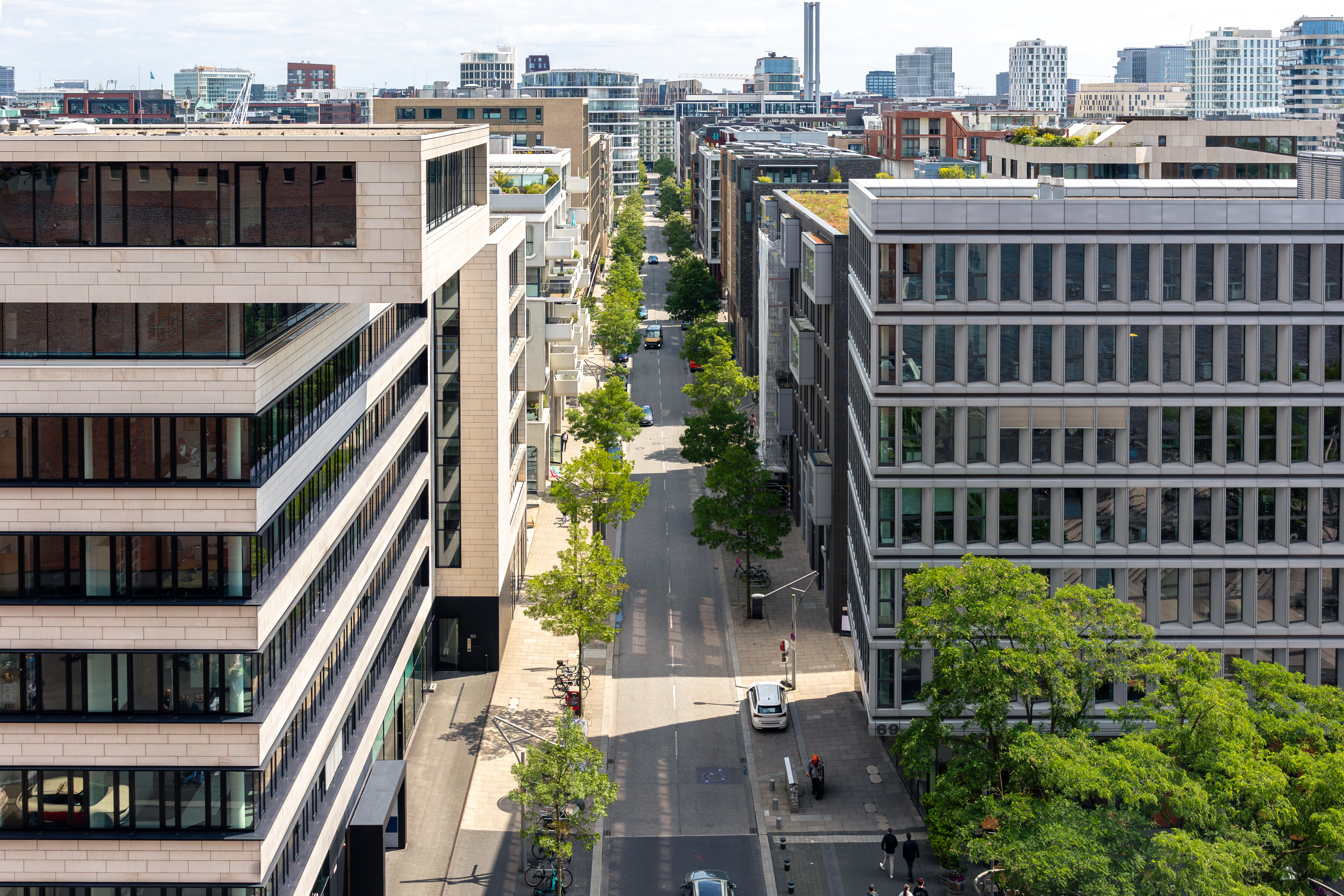 Vue aérienne d’un quartier urbain